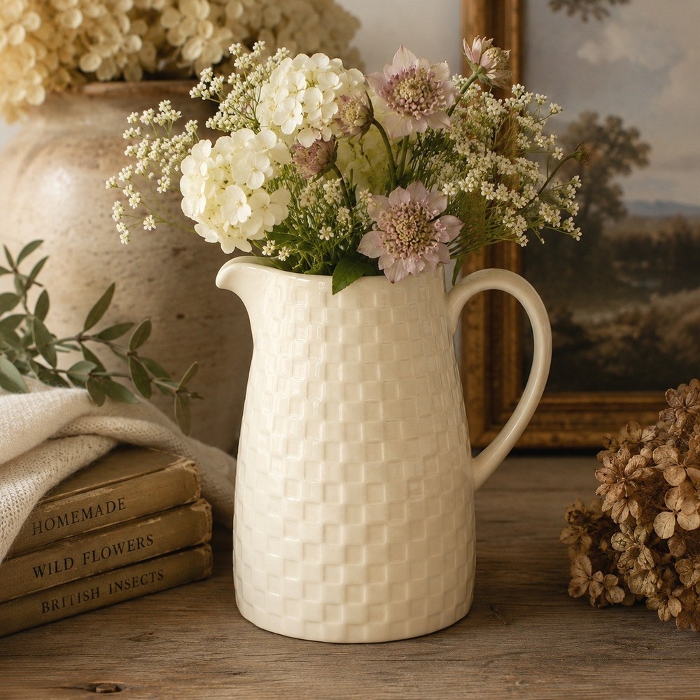 Wedgwood Weekday Weekend Queen's Ware Cream Pitcher Jug England 1998